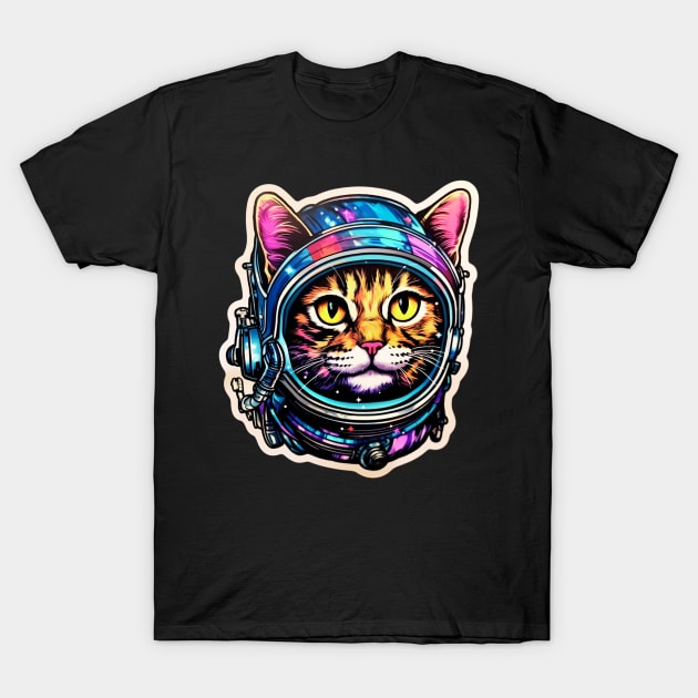 Cat Space Astronaut Kitten Space Cat Lover T-Shirt by OscarVanHendrix